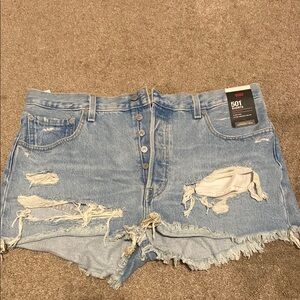 ‼️NWT Levi's Blue Distressed Jean Shorts